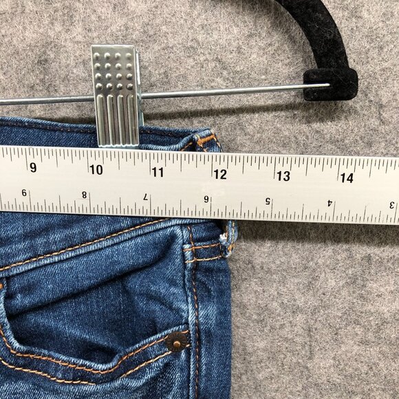 Abercrombie Kids Girls Size 14 Slim Skinny Jeans Blue Distressed - Picture 7 of 8